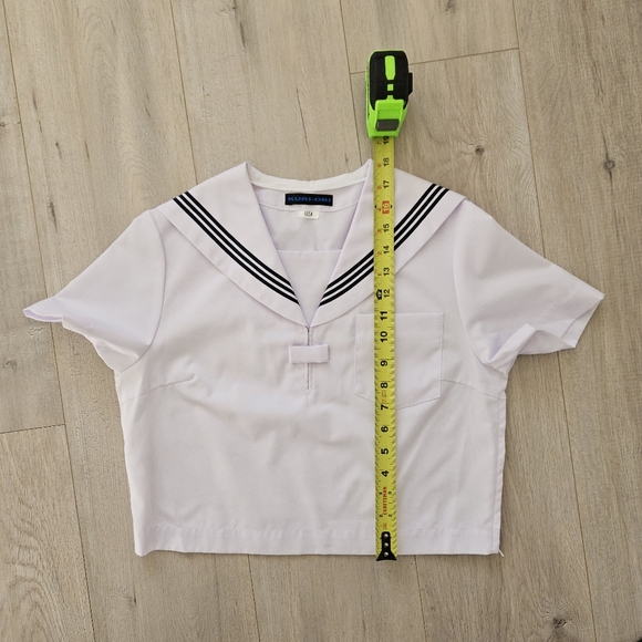 White Japanese School Uniform Sailor Top - Picture 5 of 5